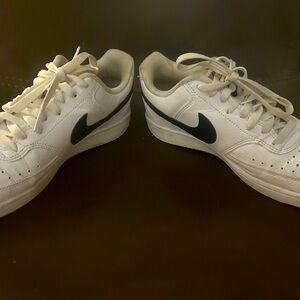 Nike White Low-Top Sneakers with Perforated Design